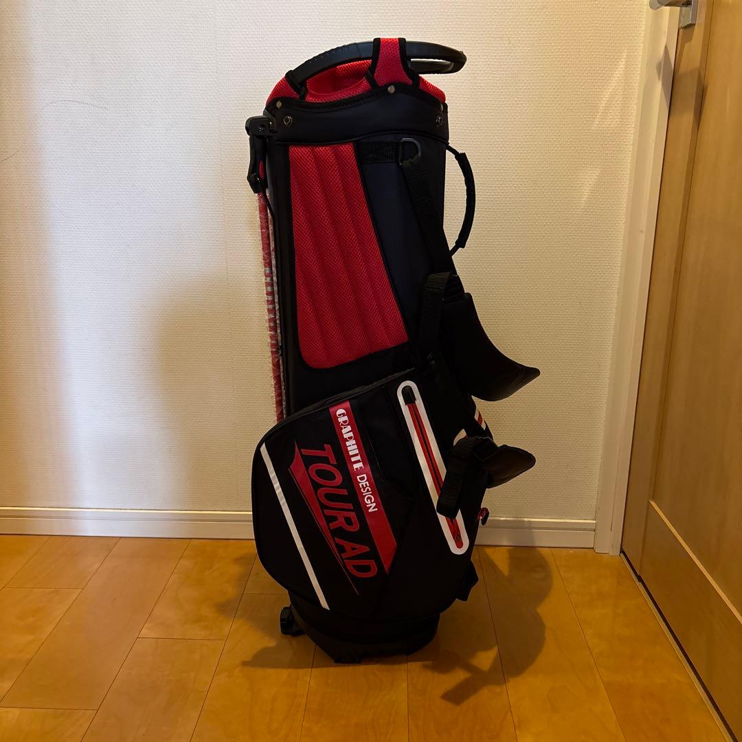 TOUR AD キャディバッグ ブラック・レッド