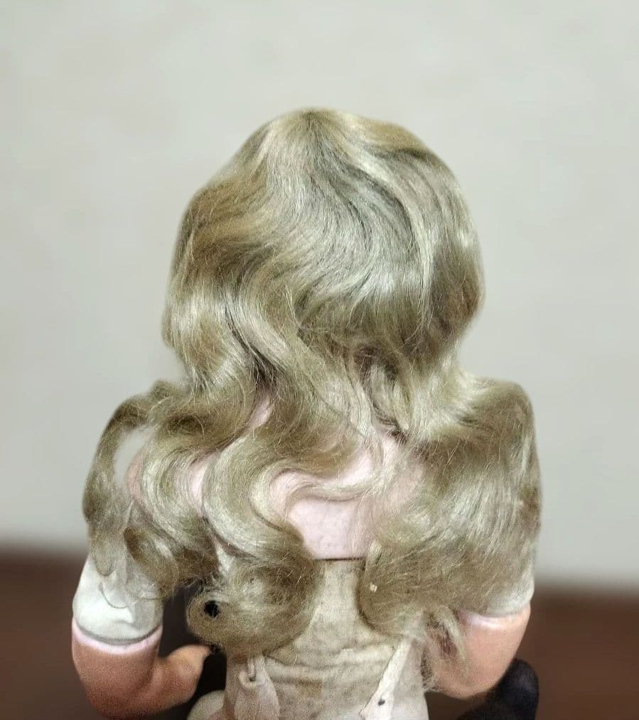 日曜迄◎刻印有　ビスクドール　キッドボディ　ショルダーヘッド人形　アンティーク