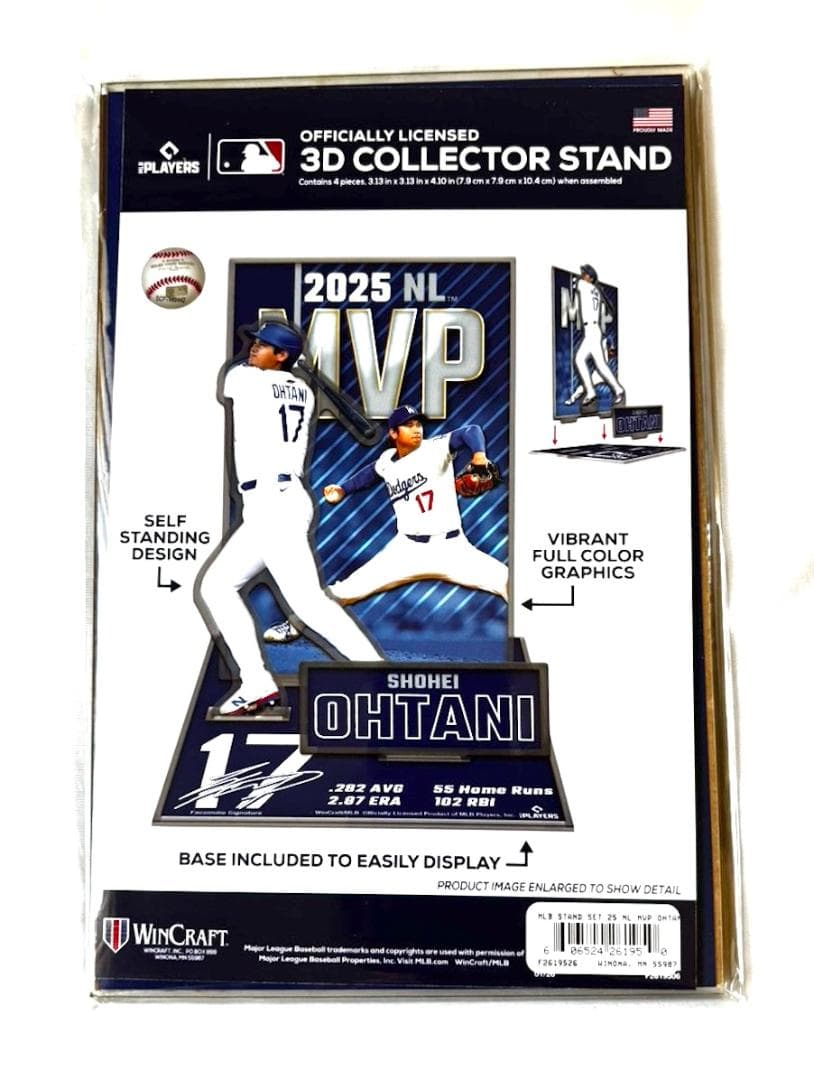 大谷翔平 3D アクスタ 2025MVP記念 ドジャース 二刀流 サイン付