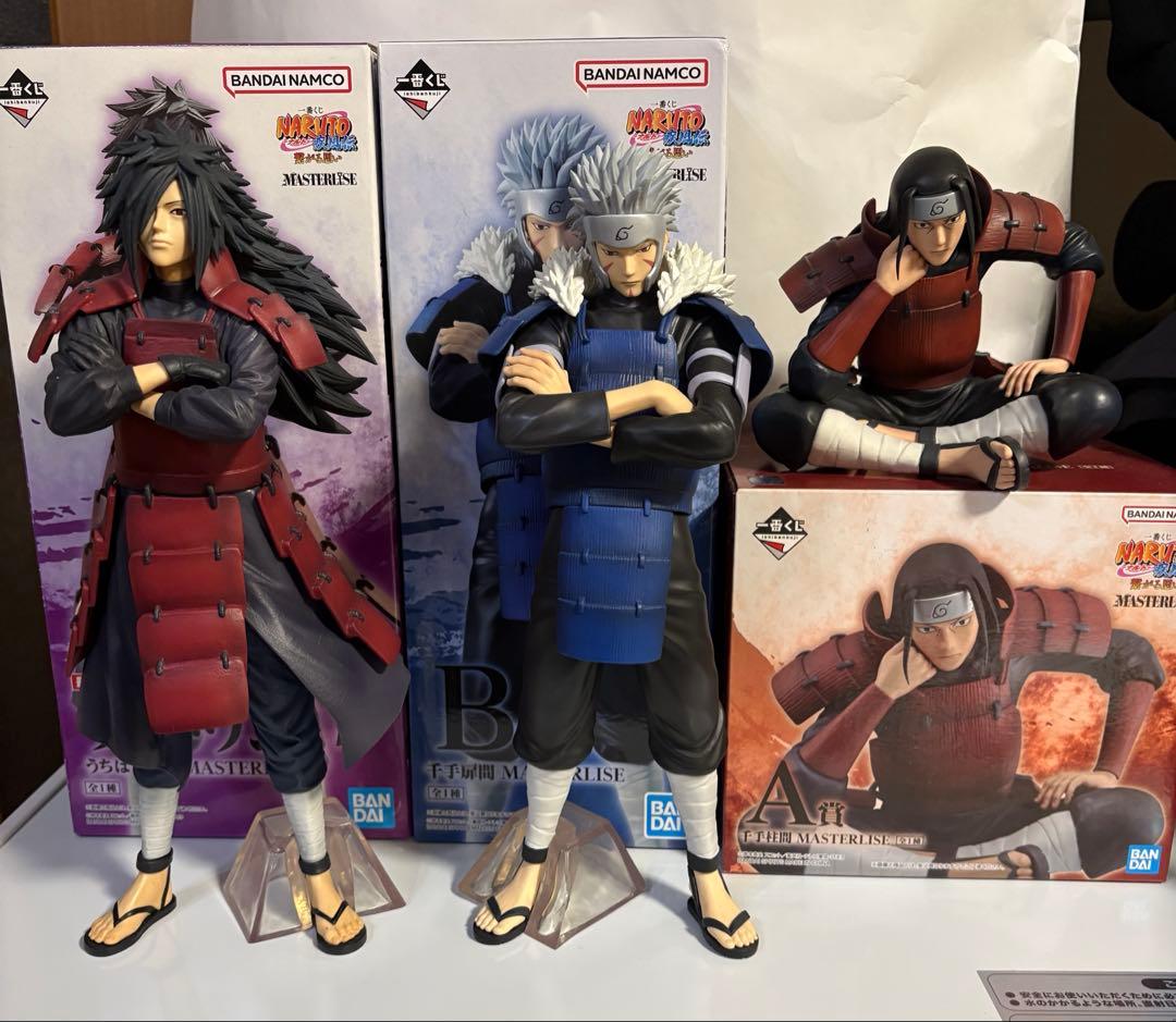 箱有り　一番くじNARUTO疾風伝 繋がる思い マダラ 扉間 柱間 3体セット