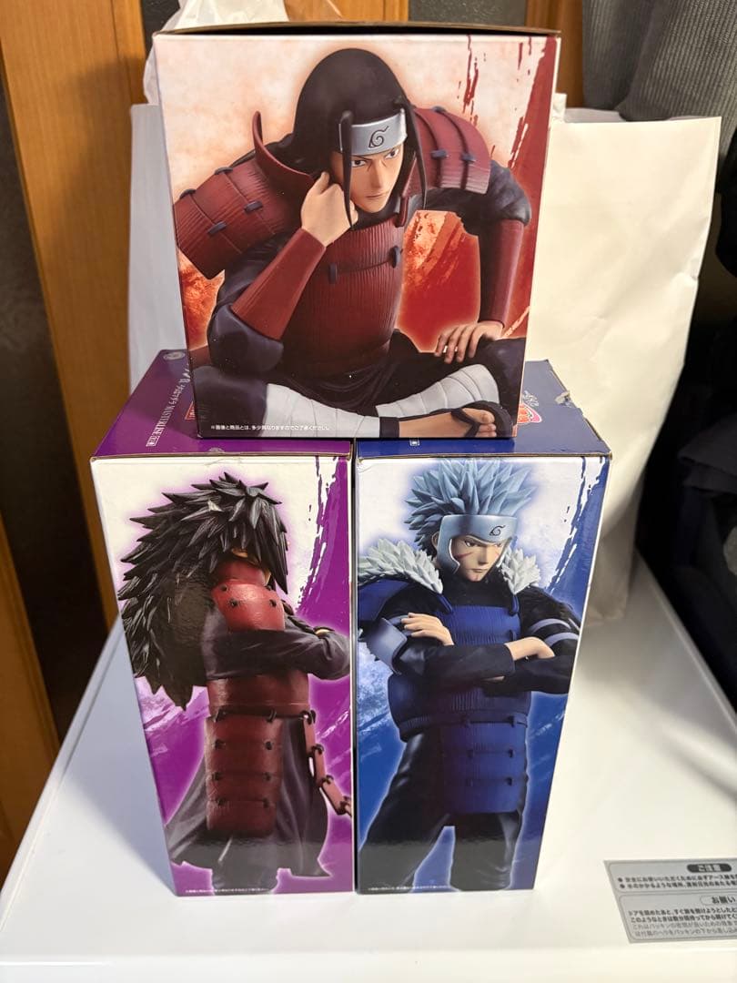 箱有り　一番くじNARUTO疾風伝 繋がる思い マダラ 扉間 柱間 3体セット