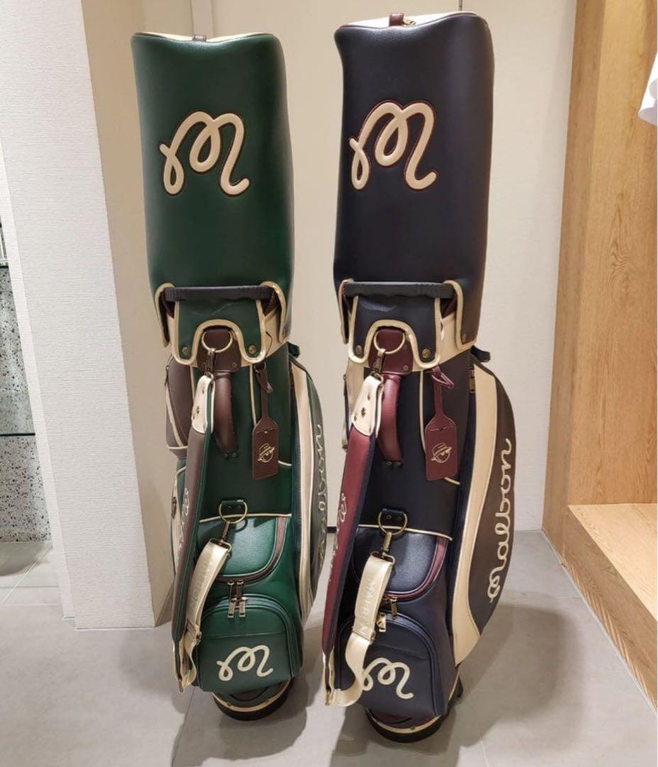 【即発送】Malbon マルボン ゴルフバッグ キャディバッグスタンド式オリーブ