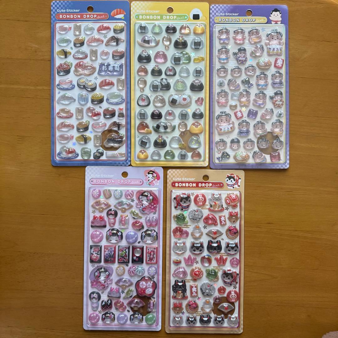 【正規品】BONBON DROP ボンボンドロップシール　5種セット