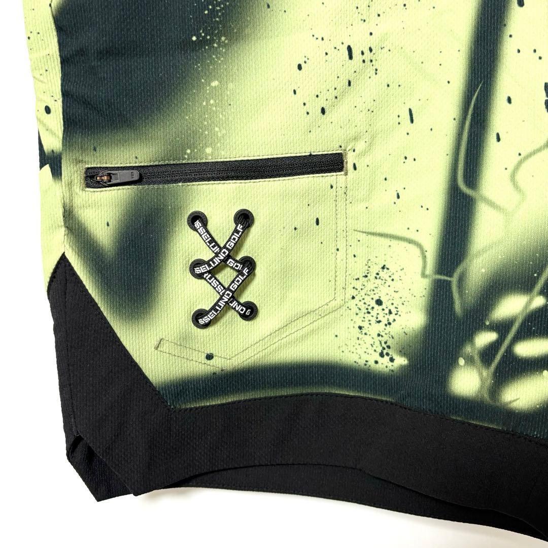 新品 ラッセルノ ゴルフ ロゴ ストレッチ ショーツ スプレー カーキ M 4