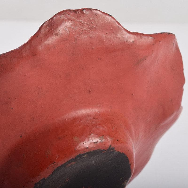 煎茶道具　唐物　朱塗　漢詩蝶文　花形茶托　五客　V　R8888