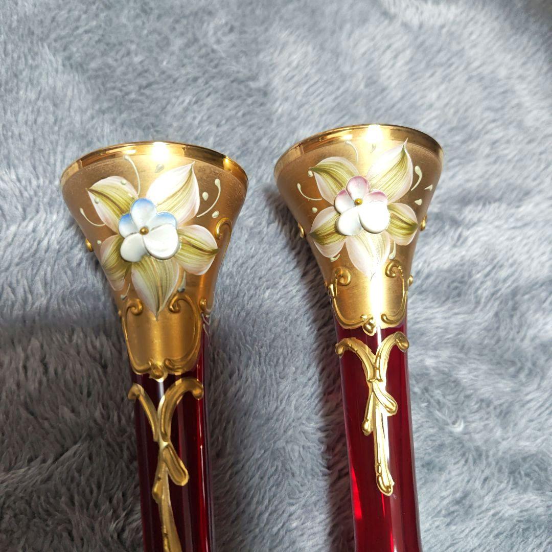 Murano ムラーノ　イタリア製 ベネチアンガラス 花瓶　希少　アンティーク