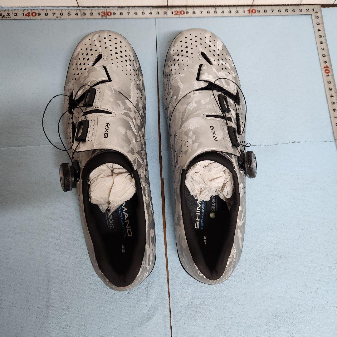 SHIMANO 自転車シューズ SPD 42 グレー/カモフラージュ RX-8