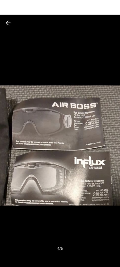 ESS INFLUX AVS ゴーグル 交換レンズ付き グレー