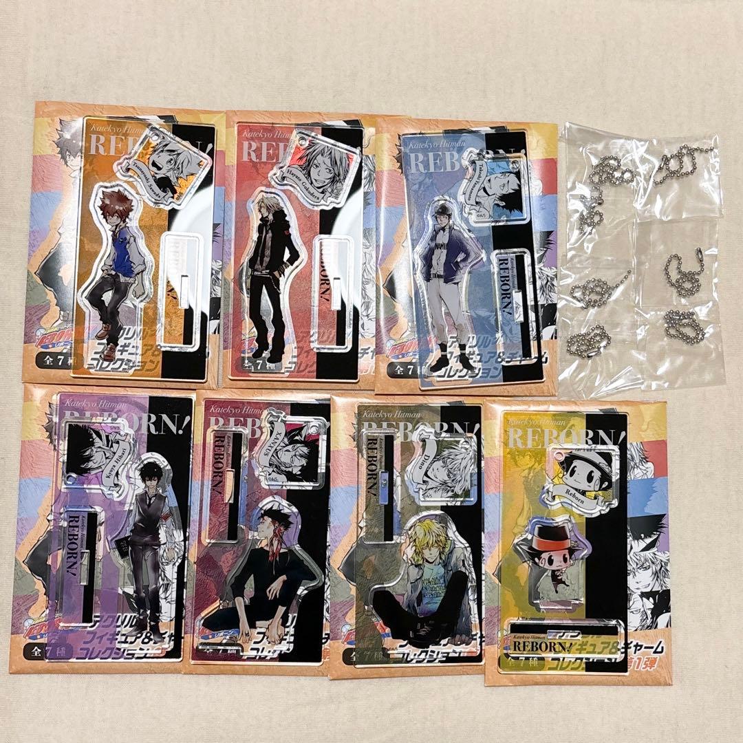 reborn アクリルフィギュア&チャーム　コンプ　雲雀　獄寺　ツナ　ディーノ