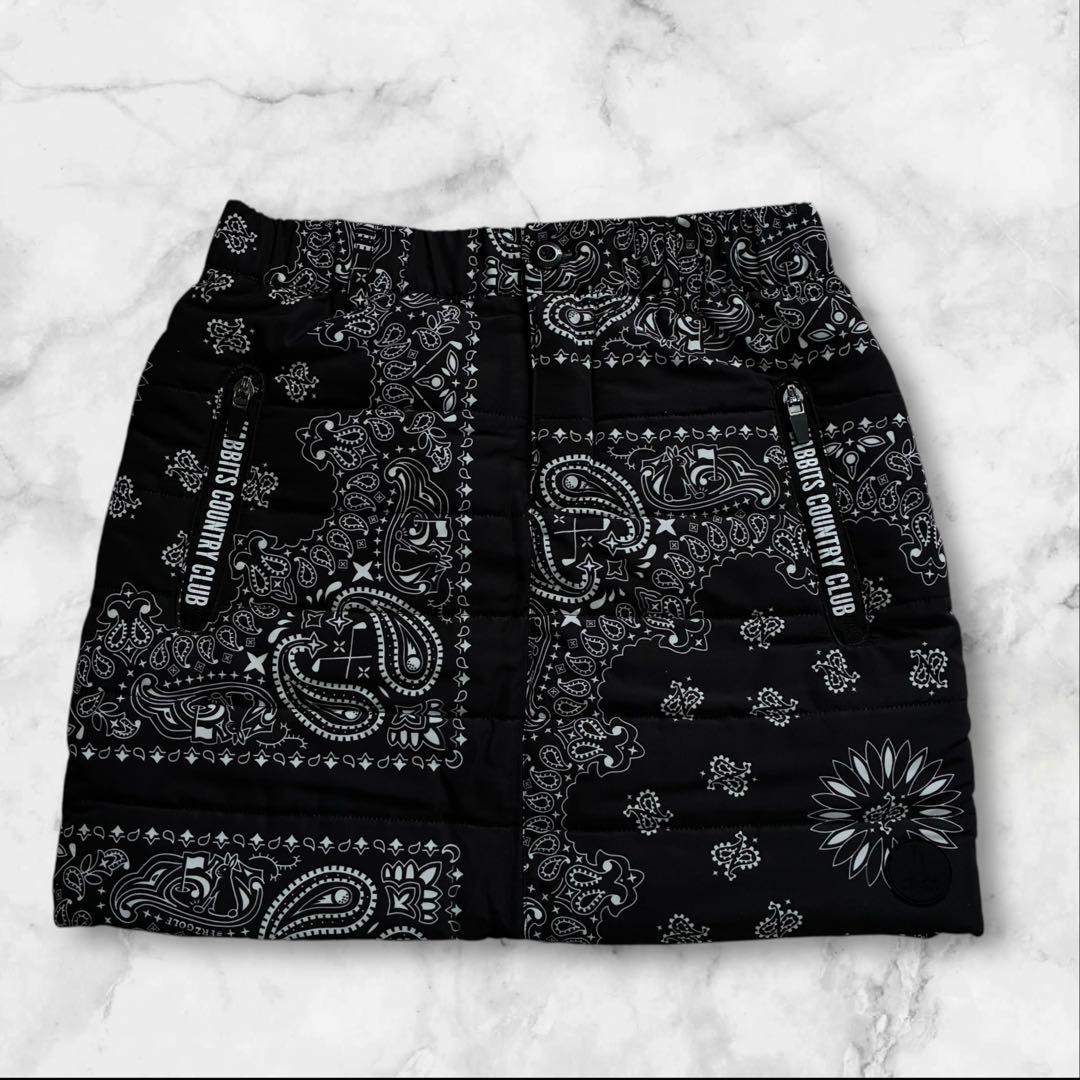 【タグ付き】#FR2 GOLF ゴルフ 中綿スカート レディース ペイズリー柄