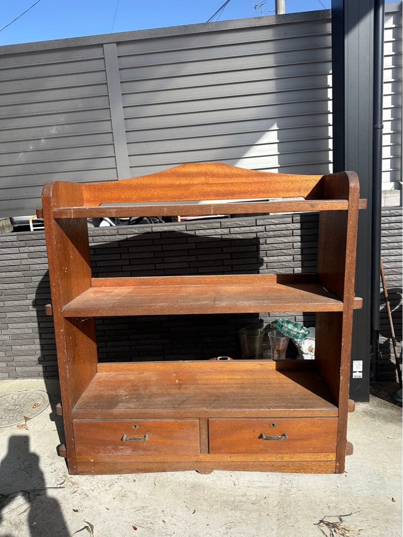 昭和レトロアンティークな本棚　引き取り限定茨城県古河市まで