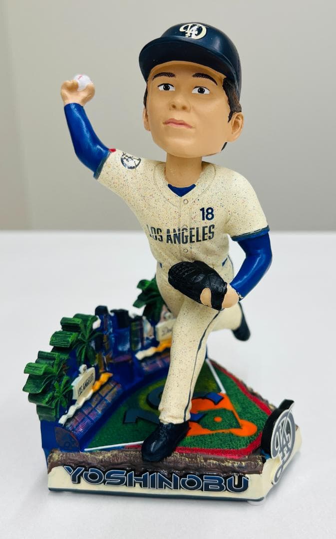 【144個限定】 FOCO正規品　山本由伸ボブルヘッド　ドジァー・スタジアム