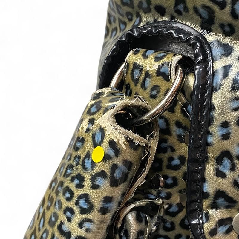 ダンスウィズドラゴン エナメルレオパード キャディバッグ ゴールド系 9型5分割