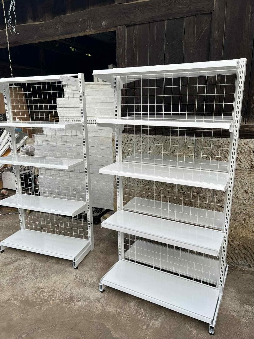 「業務用」両面什器 店舗展示棚 W90×H180×D70 店舗什器 陳列棚