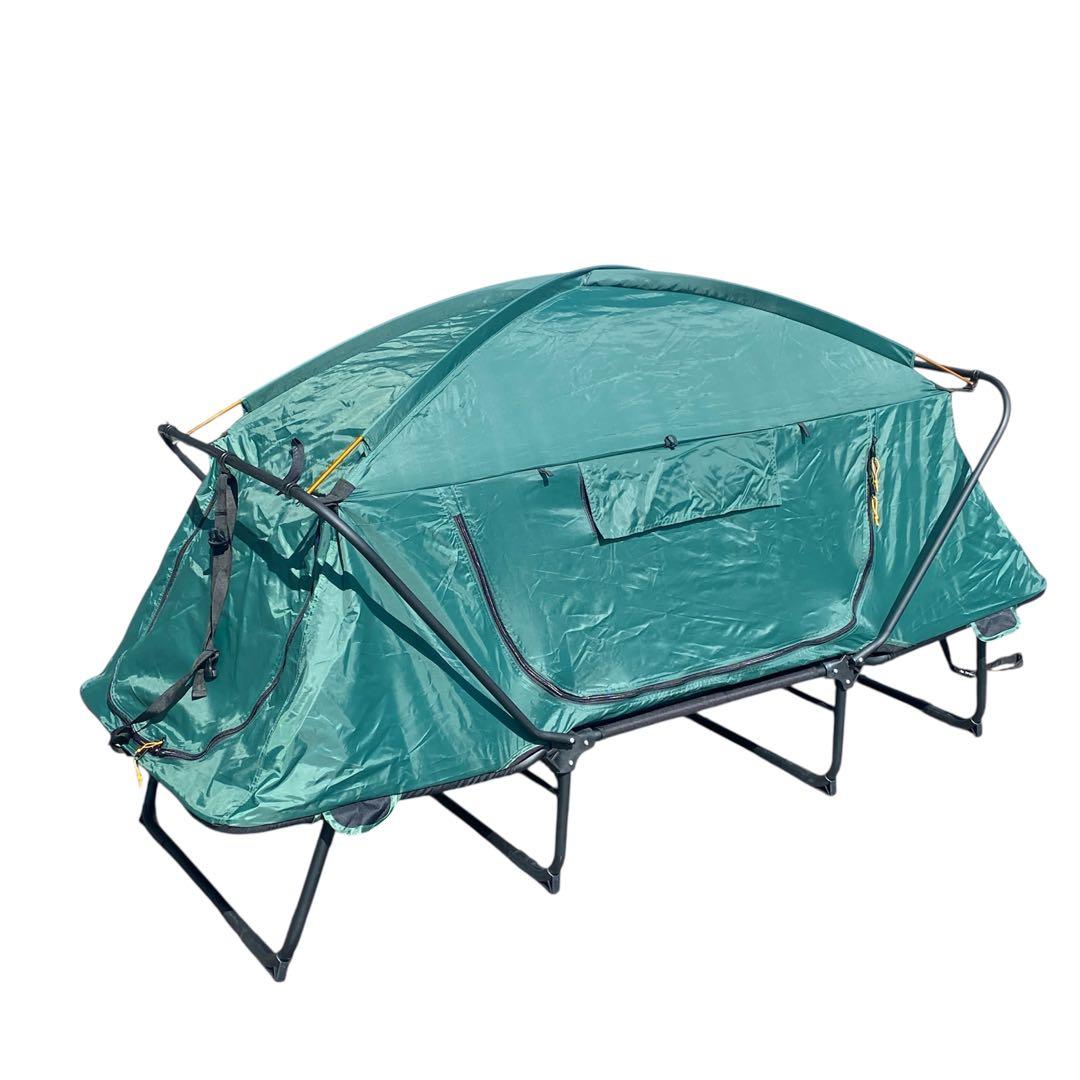 【高床式で機能性抜群】コットテント シングルサイズ テント内も広々