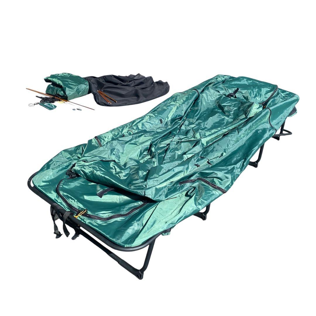 【高床式で機能性抜群】コットテント シングルサイズ テント内も広々