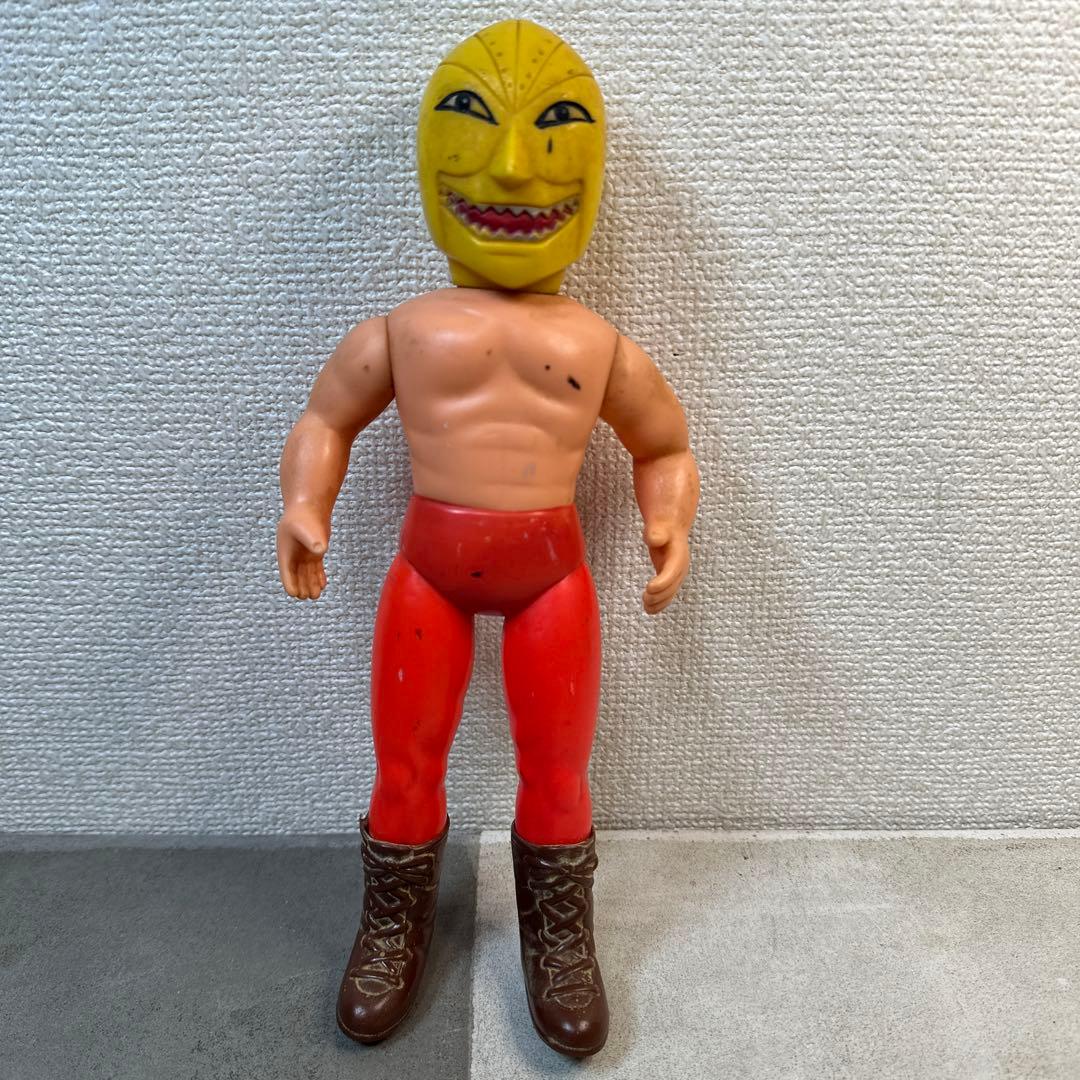 当時物 ゴールデンマスク タイガーマスク 中嶋製作所 ソフビ 約26cm梶原一騎