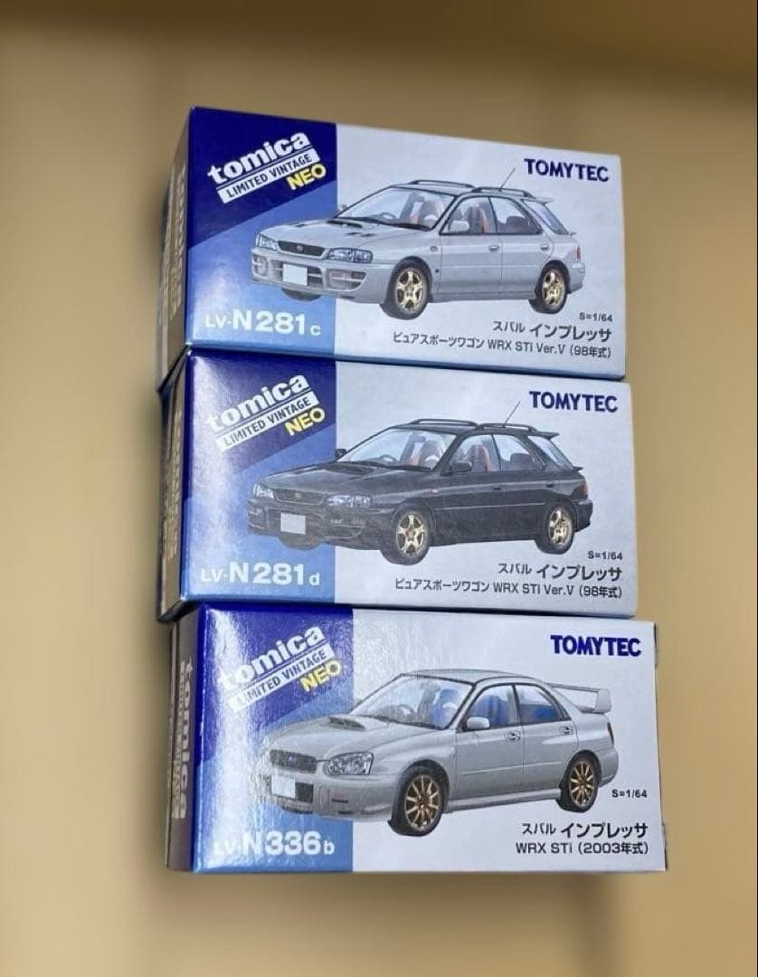 トミカリミテッド ヴィンテージネオ　 スバルインプレッサ3台セット