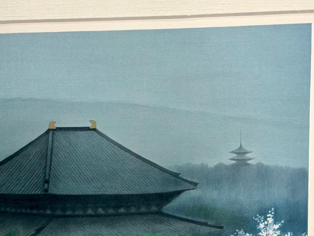 #鈴木竹柏「古都に咲く」直筆サイン入り リトグラフ　147/200