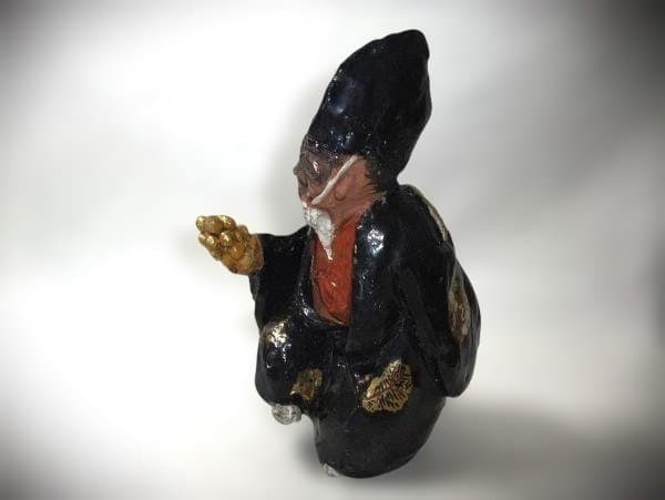 能 三番 輿 藤原朝臣房秀 能人形 陶器 置き物 骨董品 逸品 希少 在銘