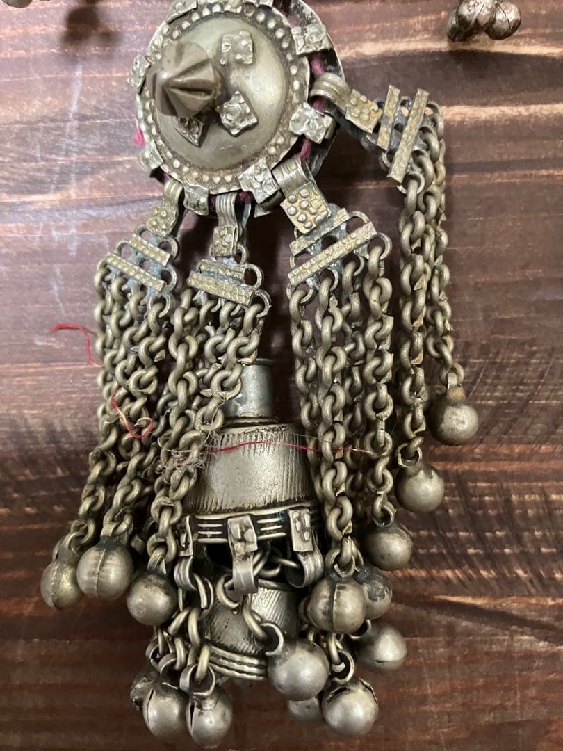 インド　バンジャラ族　民族衣装　髪飾り　ヴィンテージ　トライバルアート