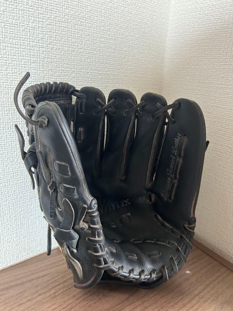 【硬式野球用グラブ】投手用　グローブ 黒　ZETT