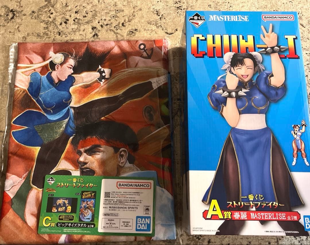 一番くじストリートファイター　春麗フィギュア　ビッグサイズタオル