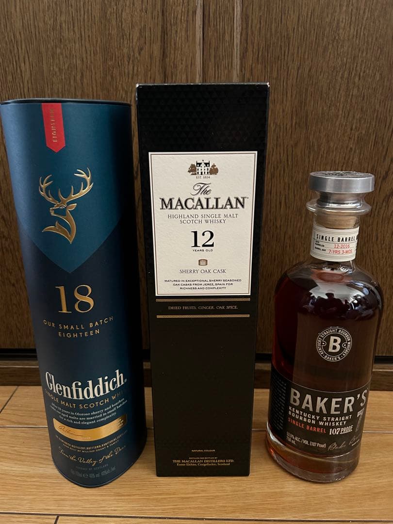 お*ん様 ウイスキー　Glenfiddich18年　Macallan12年　Ba