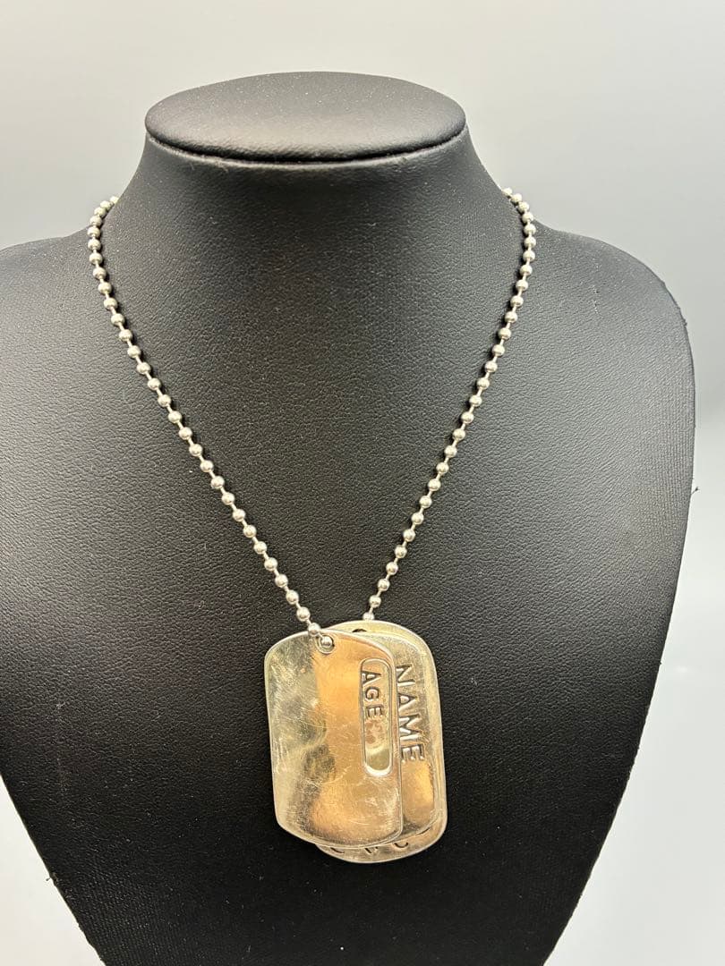 シルバー925 Silver ドッグタグIDプレート　ネックレス