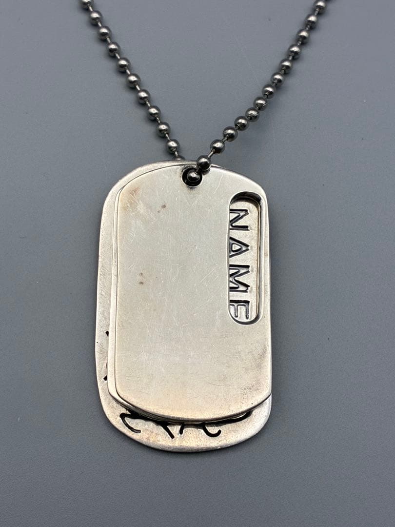 シルバー925 Silver ドッグタグIDプレート　ネックレス