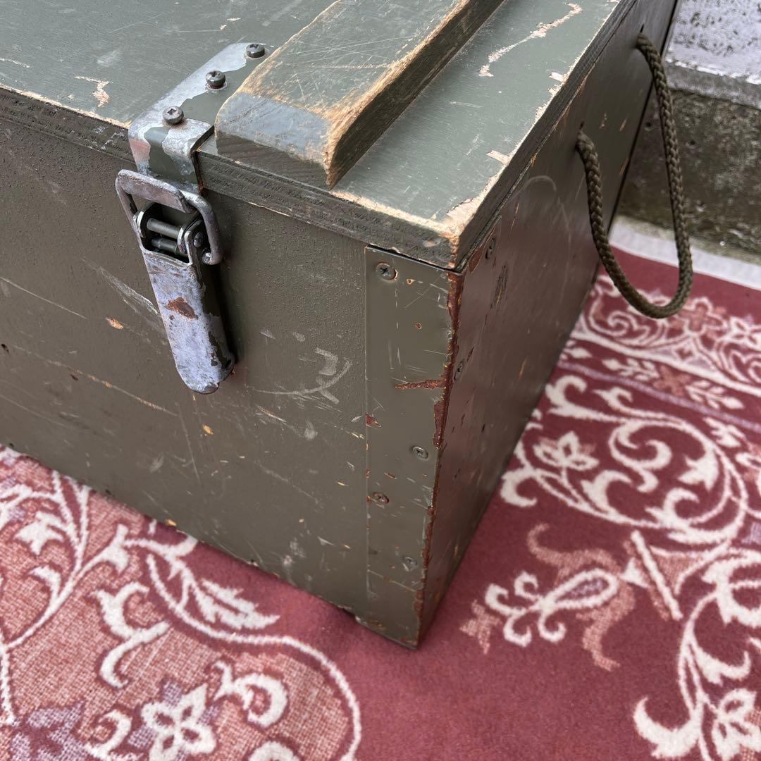 米軍実物 SURPLUS◾️ミリタリー 木製収納箱 ウッドボックス 木箱 軍物