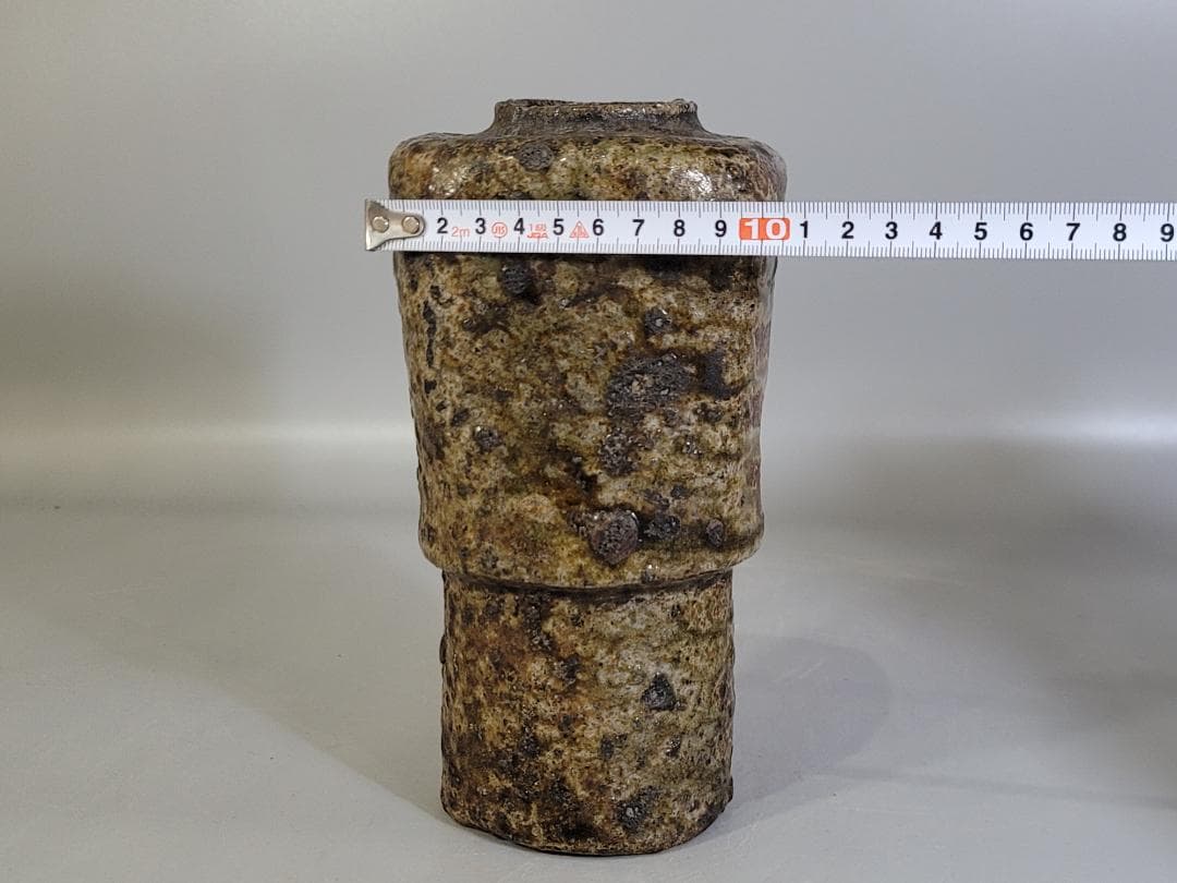 古美術 古信楽 杵形 花生 茶道具