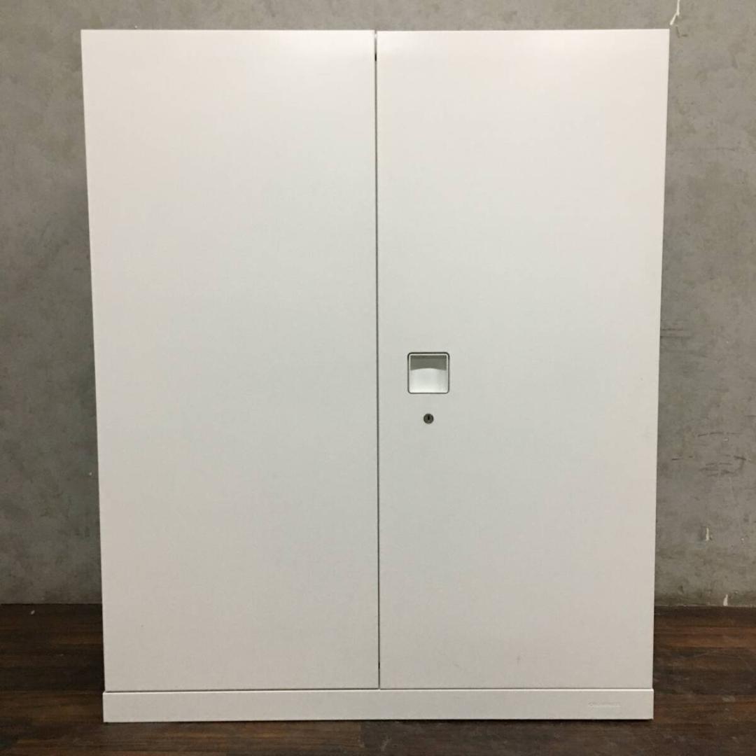 okamura 両開き 書庫 鍵付き W90×D45×H105cm ローキャビ