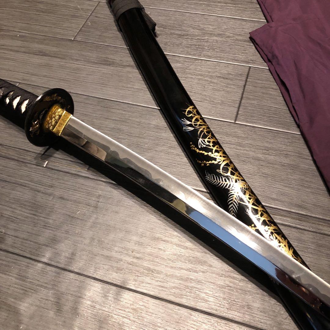 kh　高級模造刀　居合刀　茶拵え　亜合金刀身　名刀　　刀袋あり