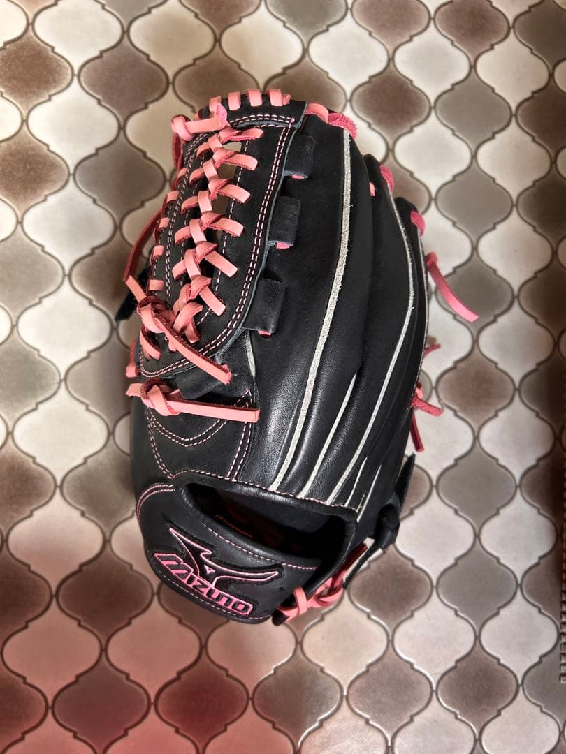 ミズノ 一般軟式 グローブ 大人用 ダイヤモンドヒーロー ピンク　左投