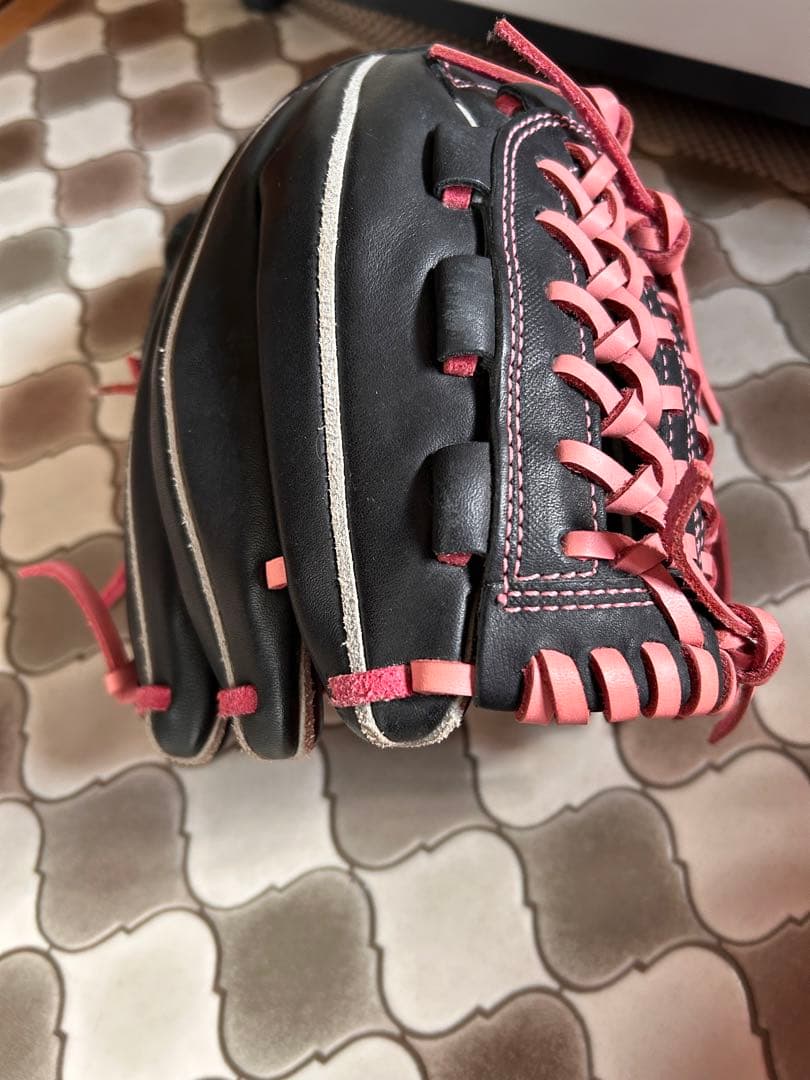 ミズノ 一般軟式 グローブ 大人用 ダイヤモンドヒーロー ピンク　左投