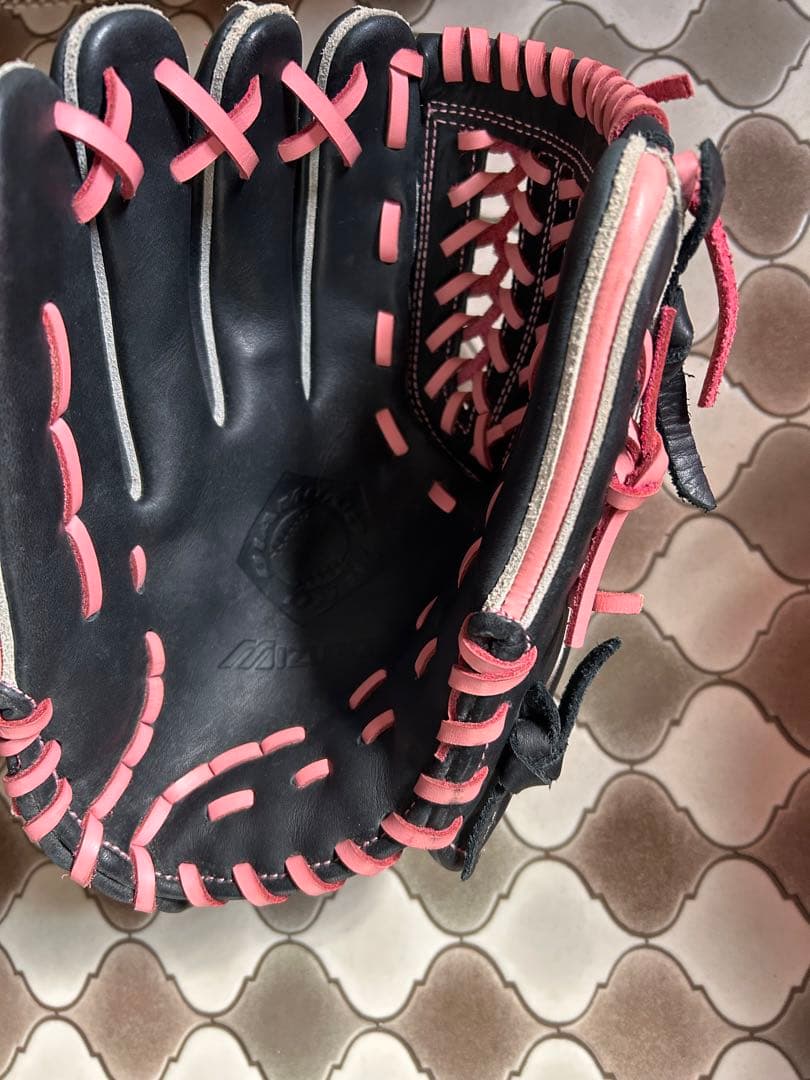 ミズノ 一般軟式 グローブ 大人用 ダイヤモンドヒーロー ピンク　左投