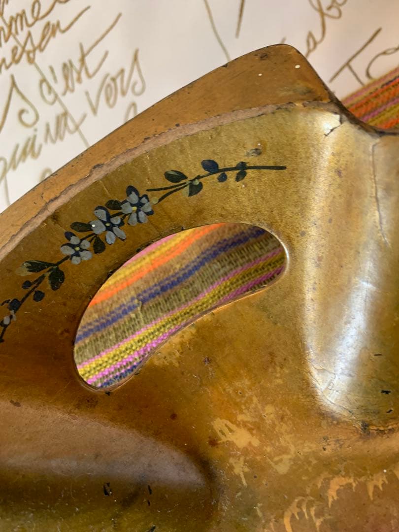 フランス製　アンティーク　ナポレオン期の絵柄が素敵な木製のプレート雰囲気抜群！