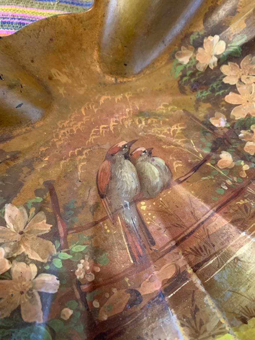 フランス製　アンティーク　ナポレオン期の絵柄が素敵な木製のプレート雰囲気抜群！