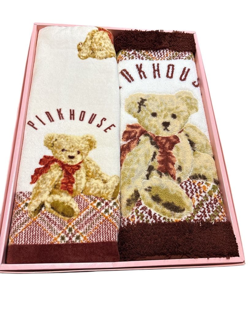 激レア 新品未使用 ピンクハウス ツイードテディ 玄関マット バスタオル ハンド