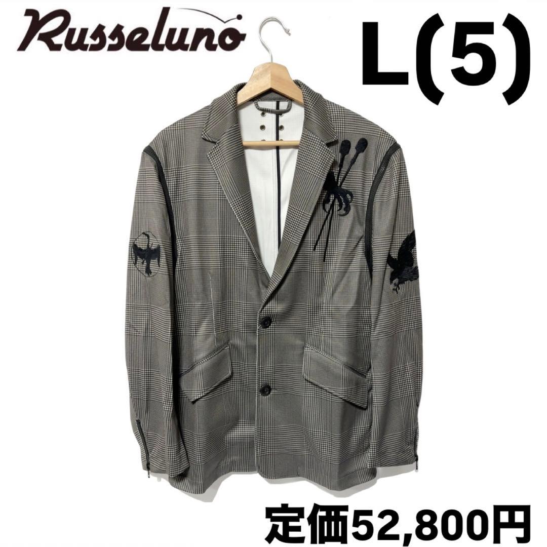 新品 ラッセルノ ゴルフ 2Way テーラード ジャケット グレン チェック L