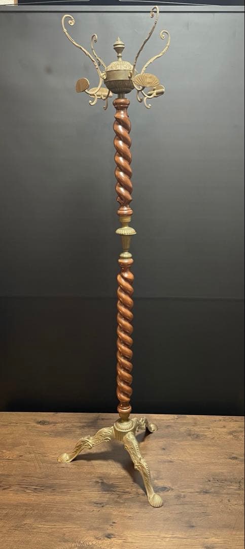 アンティーク　イタリア製　ポールハンガー　ポールスタンド　コートハンガー