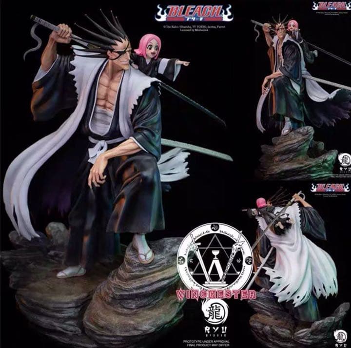 BLEACH  黒衣少年図 更木剣八 ガレージキット ガレキ スタチュー⑤