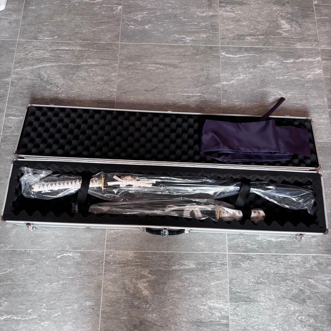 刀 レプリカ 徳川家 三葉葵 金色紋章付き 専用ケース付き 長刀 脇差 模造刀