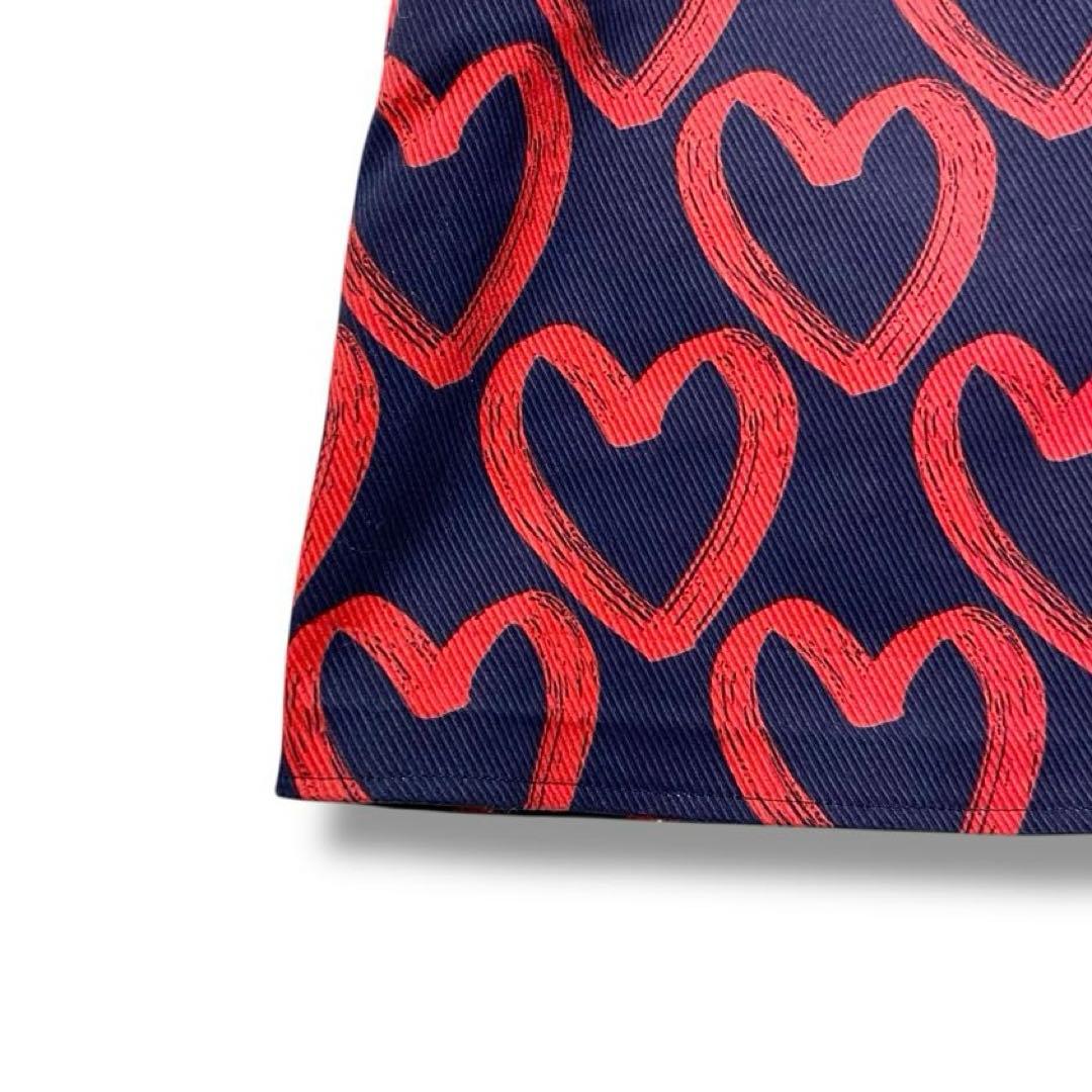 美品 パーリーゲイツ ハート 総柄 スカート ミニ ゴルフウェア スポーツ 人気