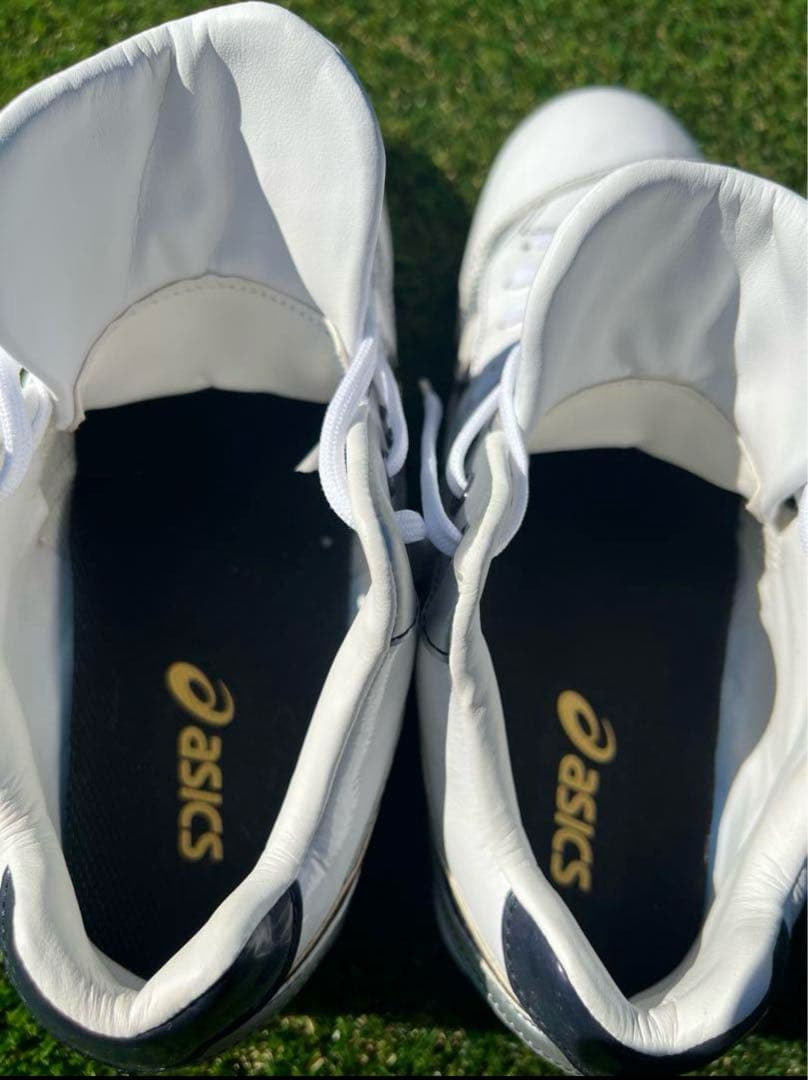 アシックス GEL-PEACE ホワイト/ブラック スパイクシューズ