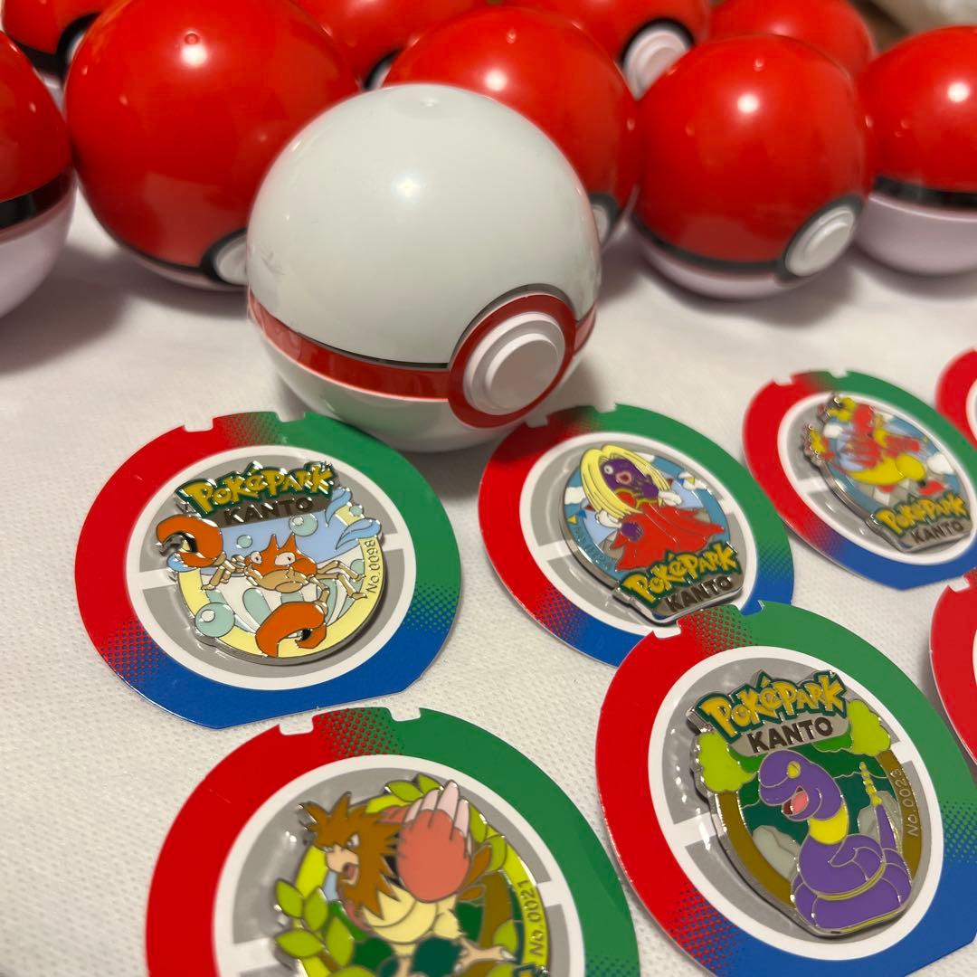 【新品未使用】ポケパークカントー　ピンズ　モンスターボール　7個＆プレミアボール