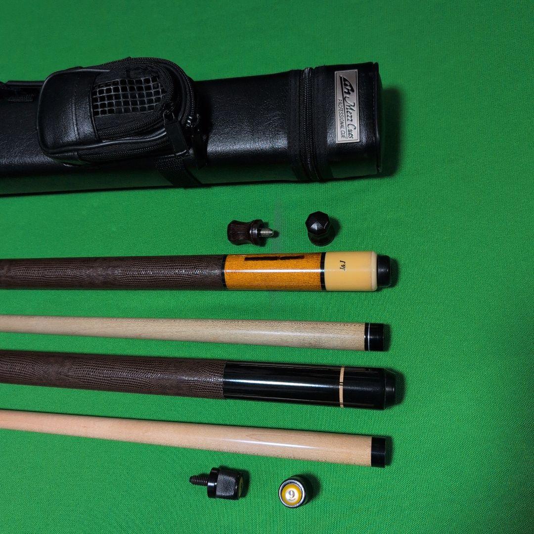 ビリヤードキュー 2本セット ケース付き