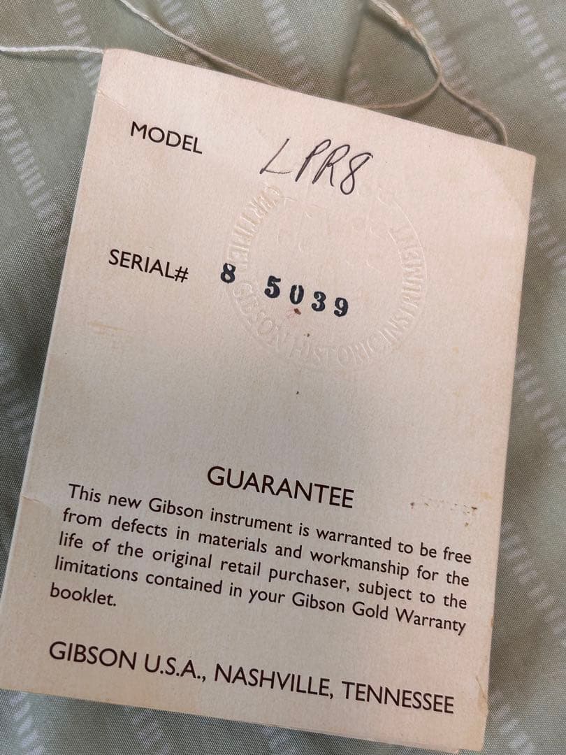 ギブソン　ヒストリック 1958 Les Paul standard 2005年