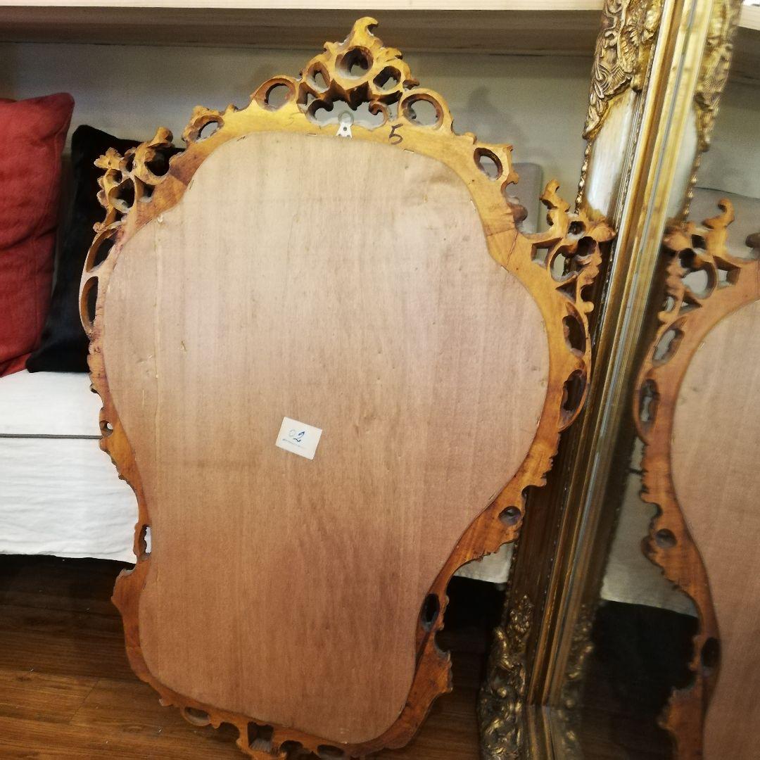 ◇大型アンティーク ヴィンテージ 無垢材フレーム ウォールミラー